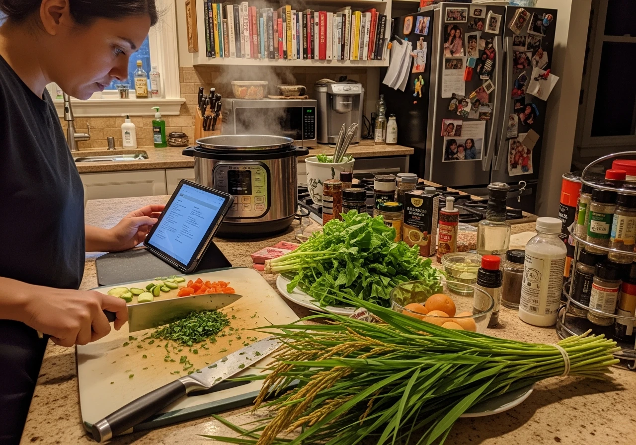 Chicken and mushroom noodle soup